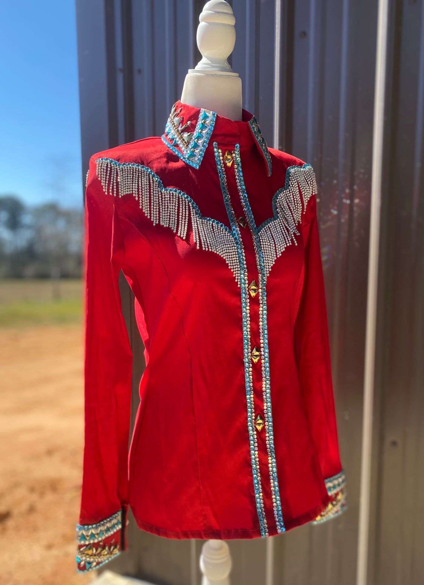 "Dolly" Fringe in Red by Saguaro