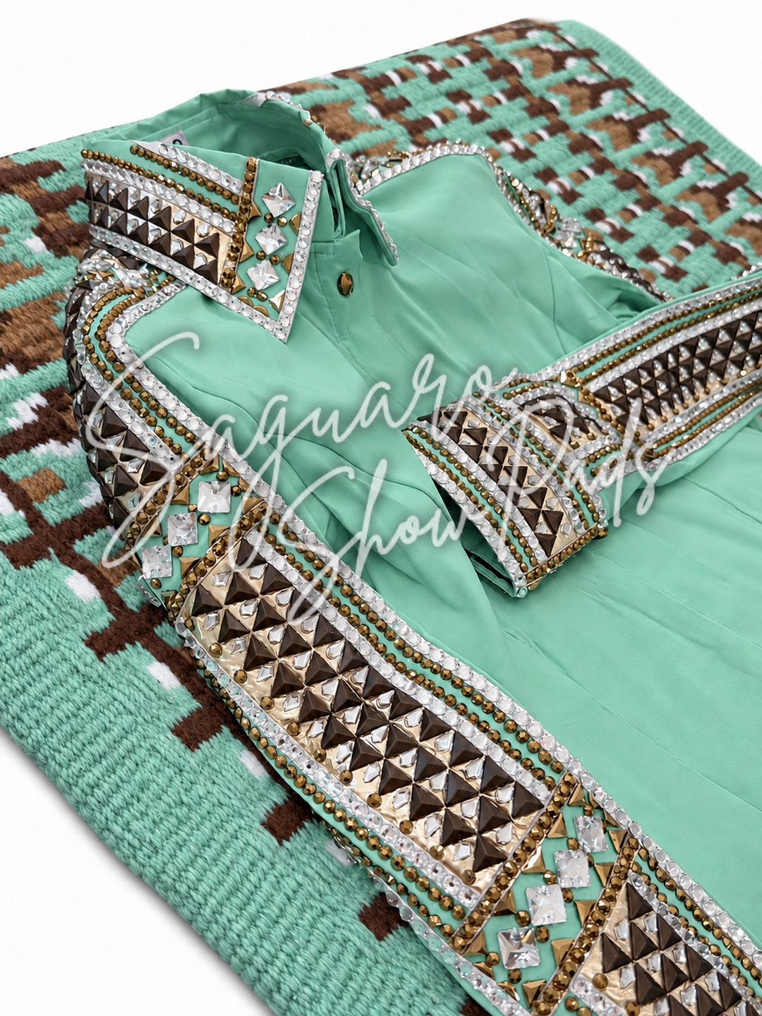 Mint Taffeta hidden zip by Saguaro (with matching pad)