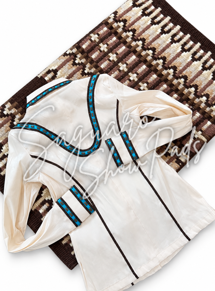 Cream Taffeta hidden zip by Saguaro (with matching pad)