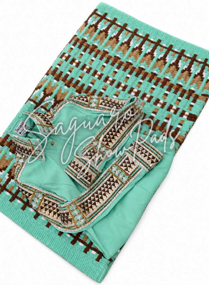 Mint Taffeta hidden zip by Saguaro (with matching pad)
