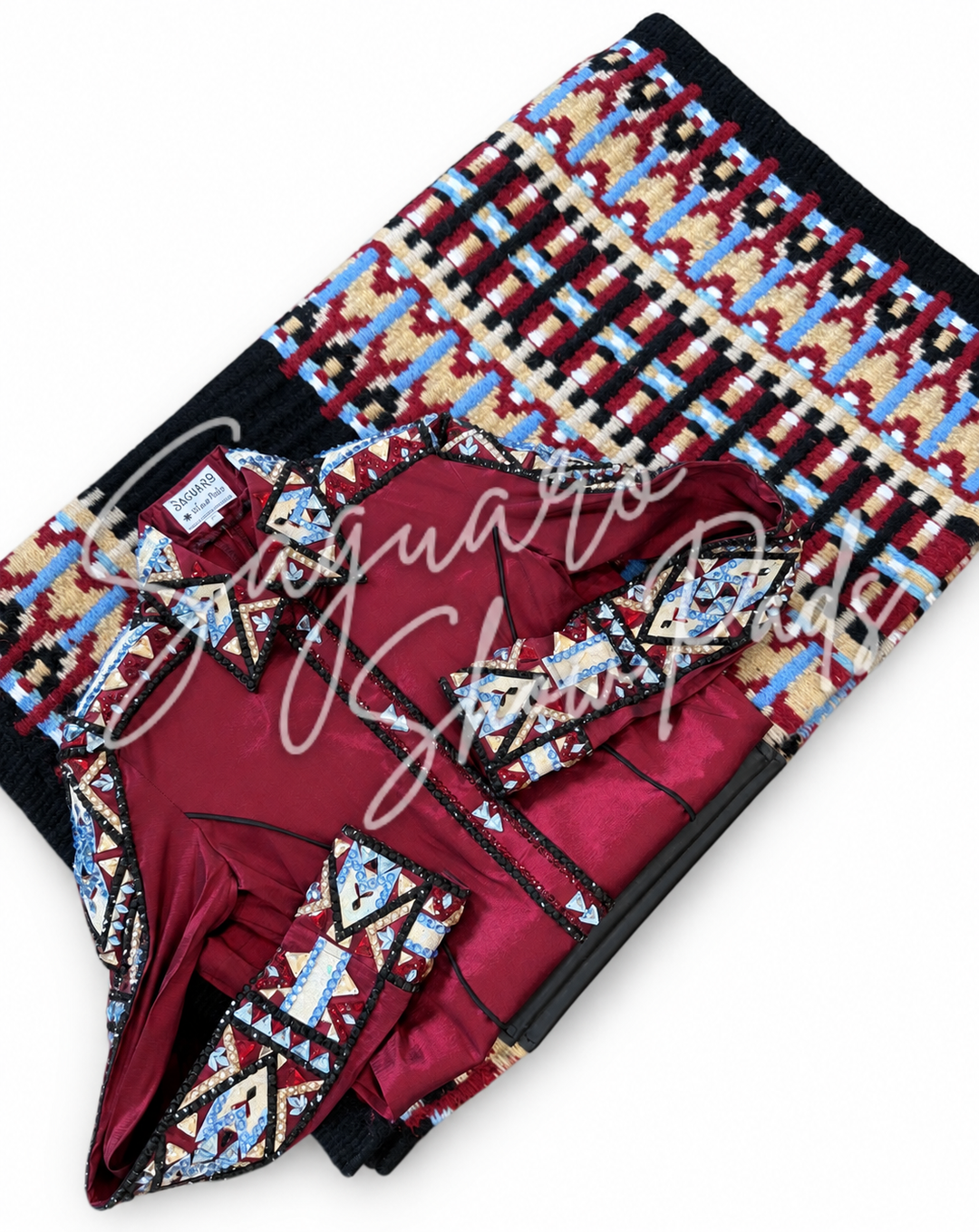 Burgundy Taffeta hidden zip by Saguaro (with matching pad)