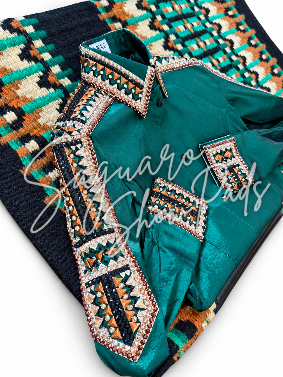 Hunter Green Taffeta hidden zip by Saguaro (with matching pad)