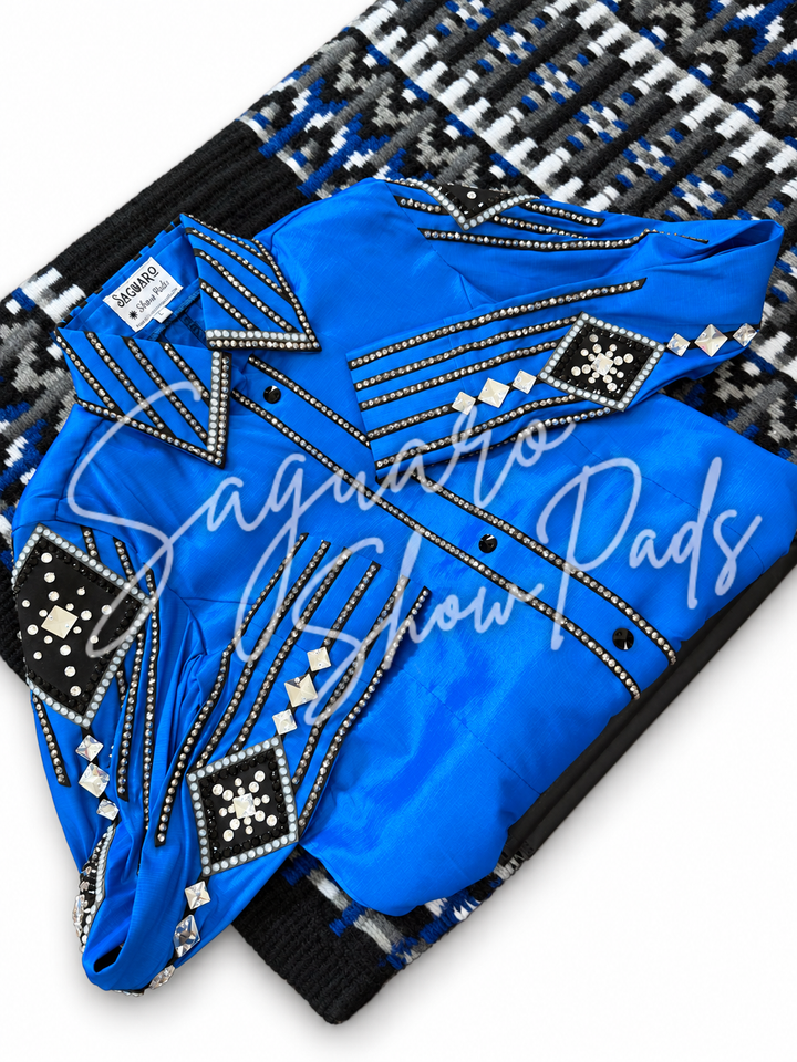 Royal Blue Taffeta hidden zip by Saguaro (with matching pad)