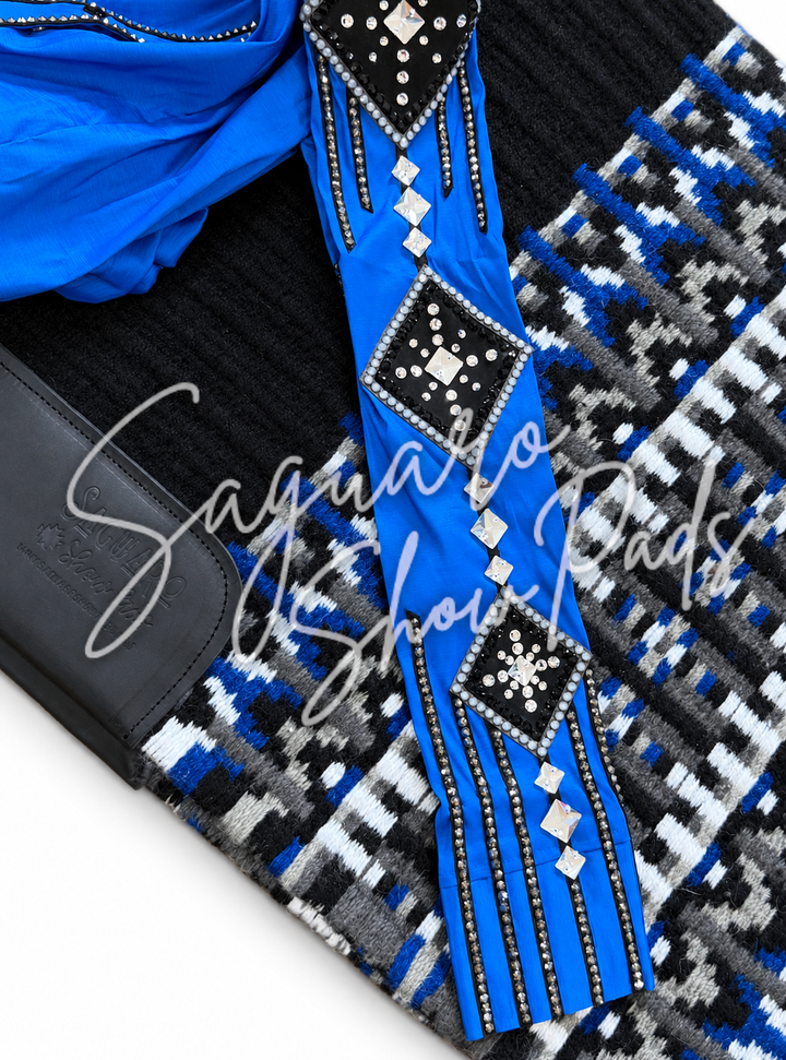 Royal Blue Taffeta hidden zip by Saguaro (with matching pad)