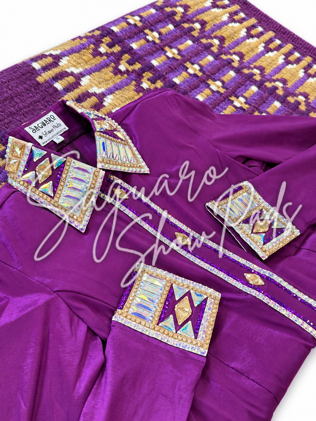 Grape Purple Taffeta hidden zip by Saguaro (with matching pad)