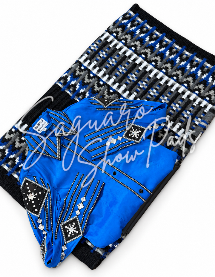 Royal Blue Taffeta hidden zip by Saguaro (with matching pad)