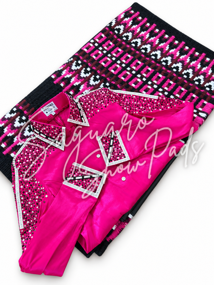 Pink Taffeta hidden zip by Saguaro (with matching pad)