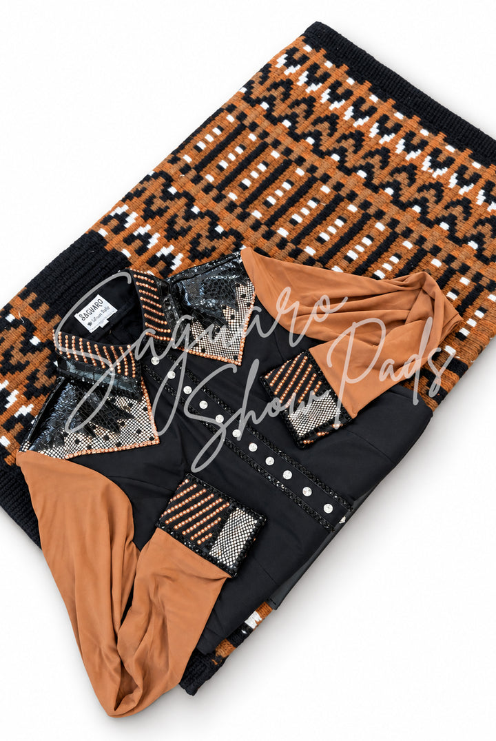 Black Taffeta hidden zip by Saguaro (with matching pad)