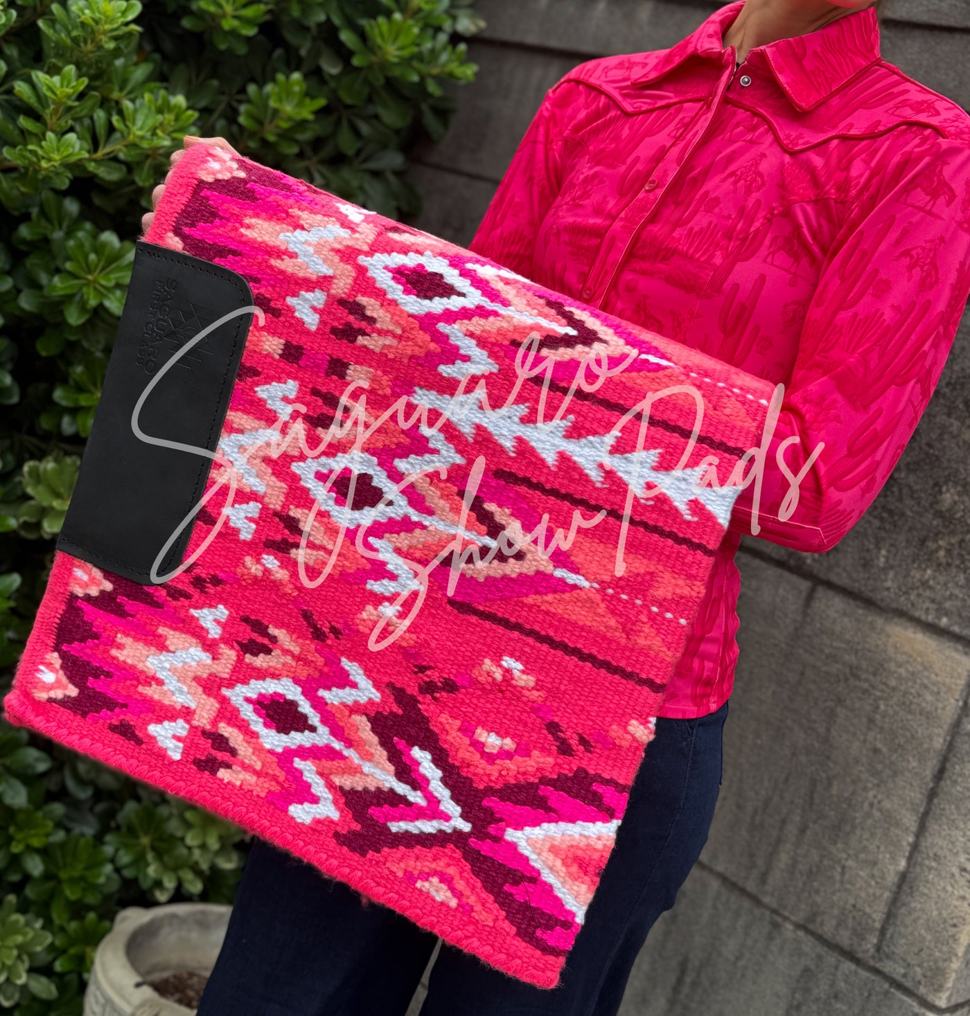 Pink Saguaro Toile hidden zip by Saguaro