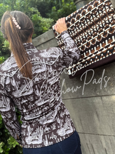 Dark Chocolate Saguaro Toile hidden zip by Saguaro