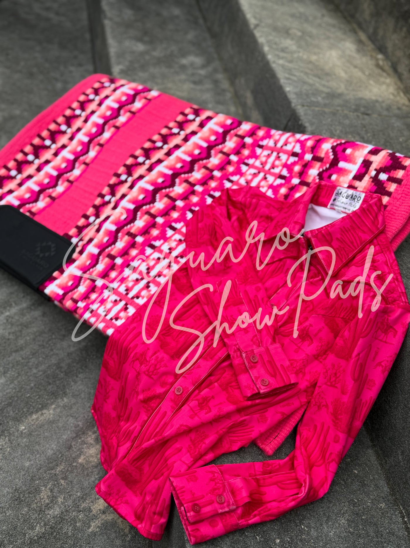 Pink Saguaro Toile hidden zip by Saguaro