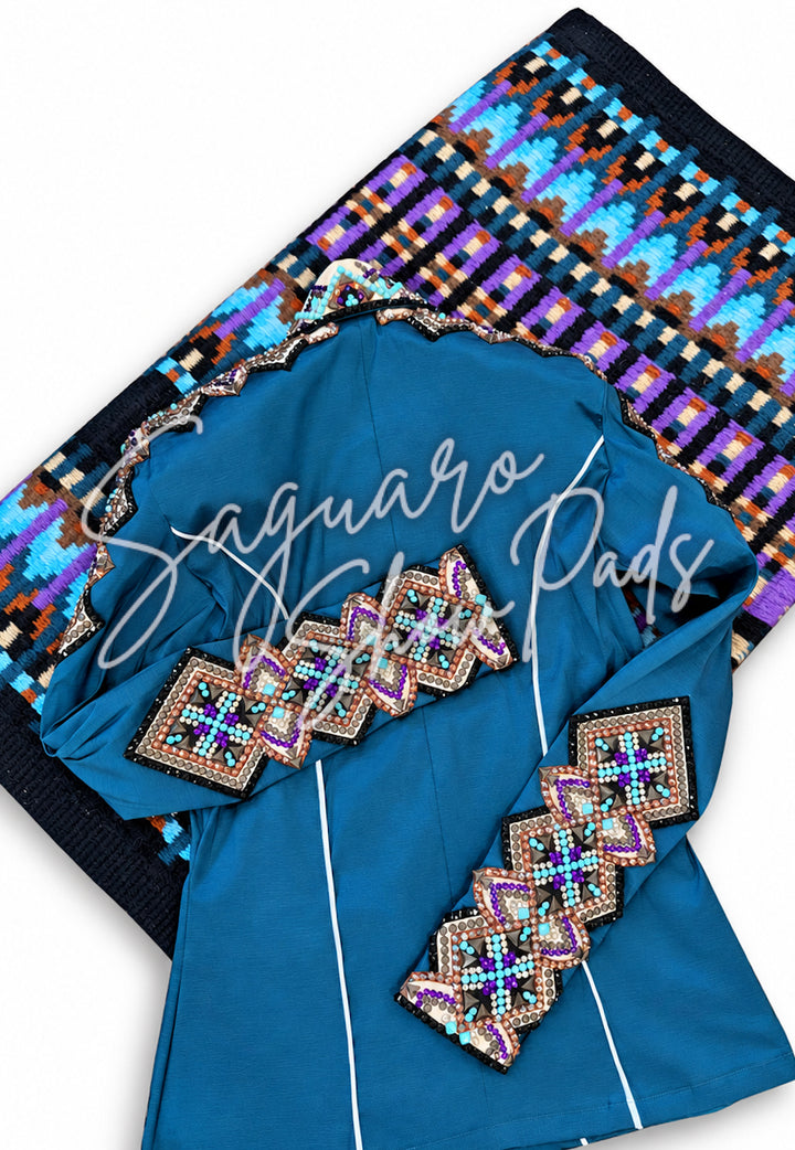 Jade Taffeta hidden zip by Saguaro (with matching pad)
