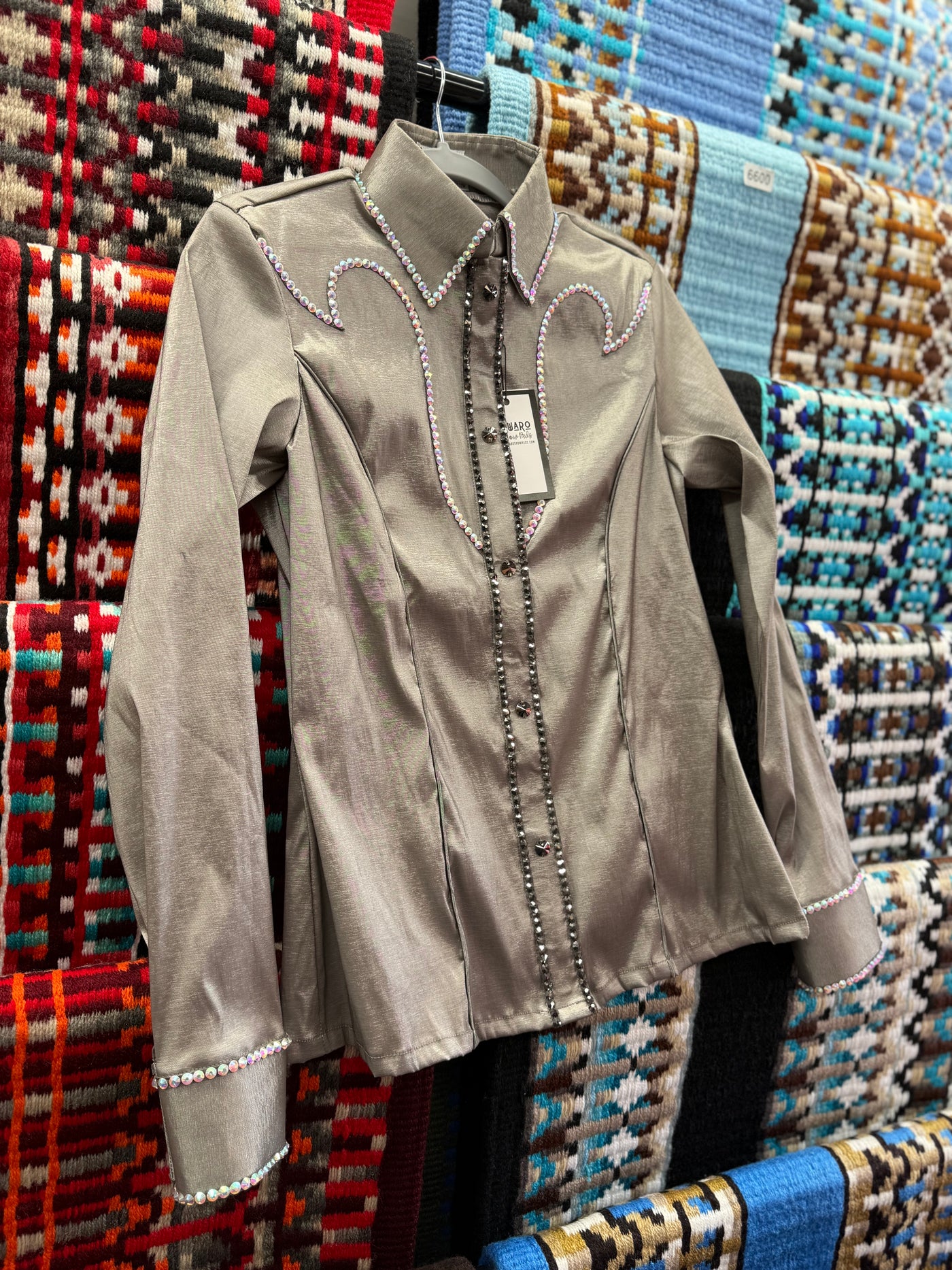 Gray Taffeta hidden zip by Saguaro