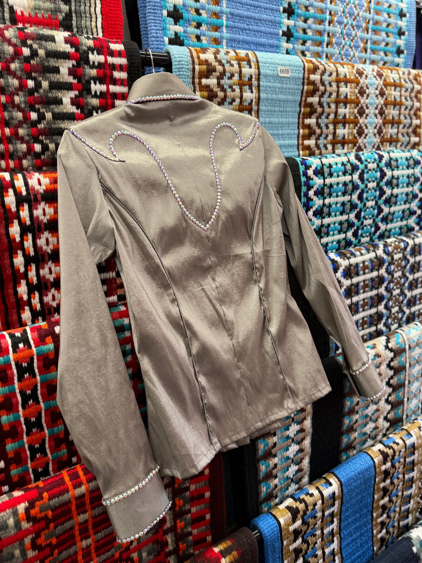 Gray Taffeta hidden zip by Saguaro