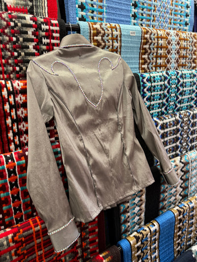 Gray Taffeta hidden zip by Saguaro