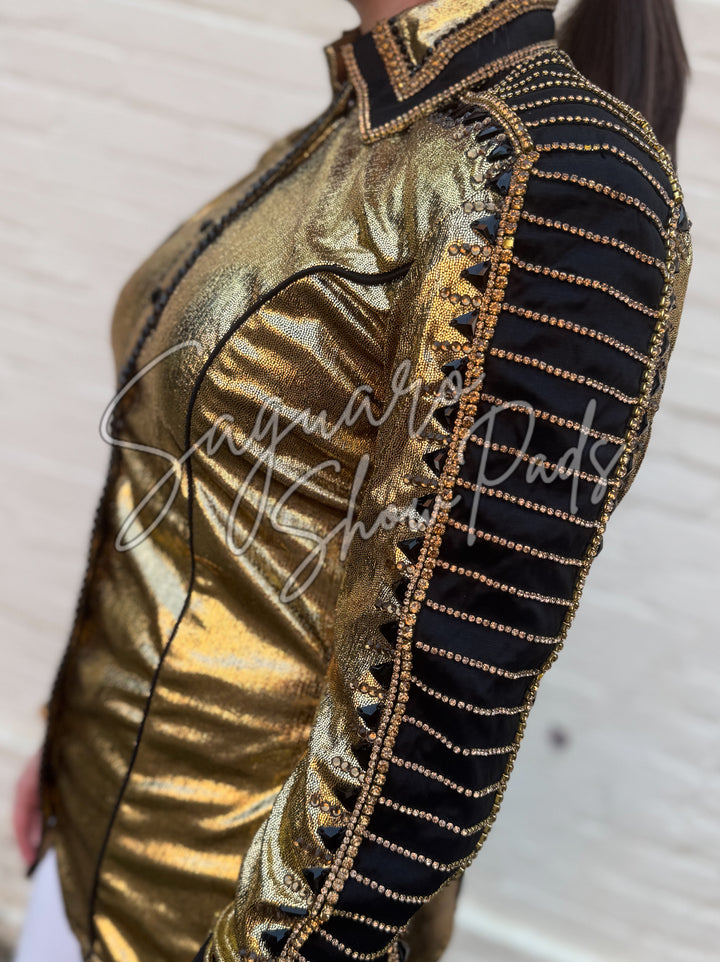 Gold Metallic hidden zip by Saguaro