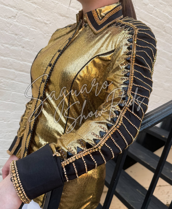 Gold Metallic hidden zip by Saguaro