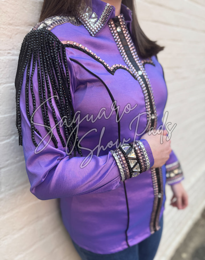 Purple Taffeta hidden zip by Saguaro