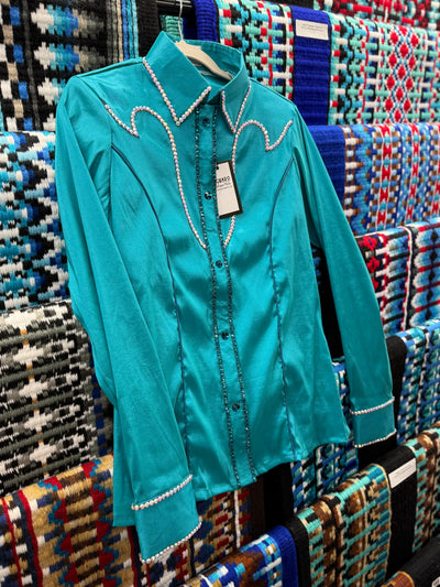 Teal Taffeta hidden zip by Saguaro