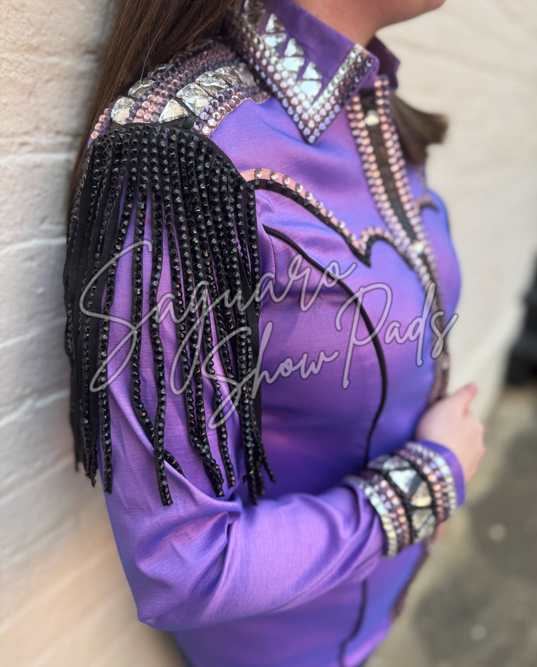 Purple Taffeta hidden zip by Saguaro