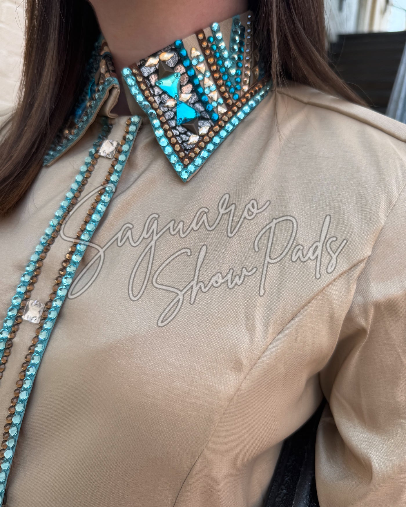 Tan Taffeta hidden zip by Saguaro