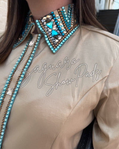 Tan Taffeta hidden zip by Saguaro