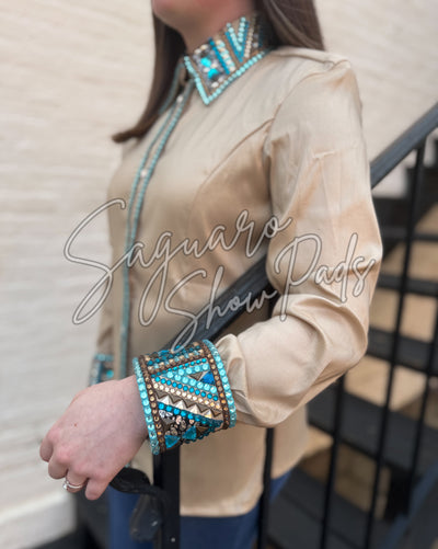 Tan Taffeta hidden zip by Saguaro