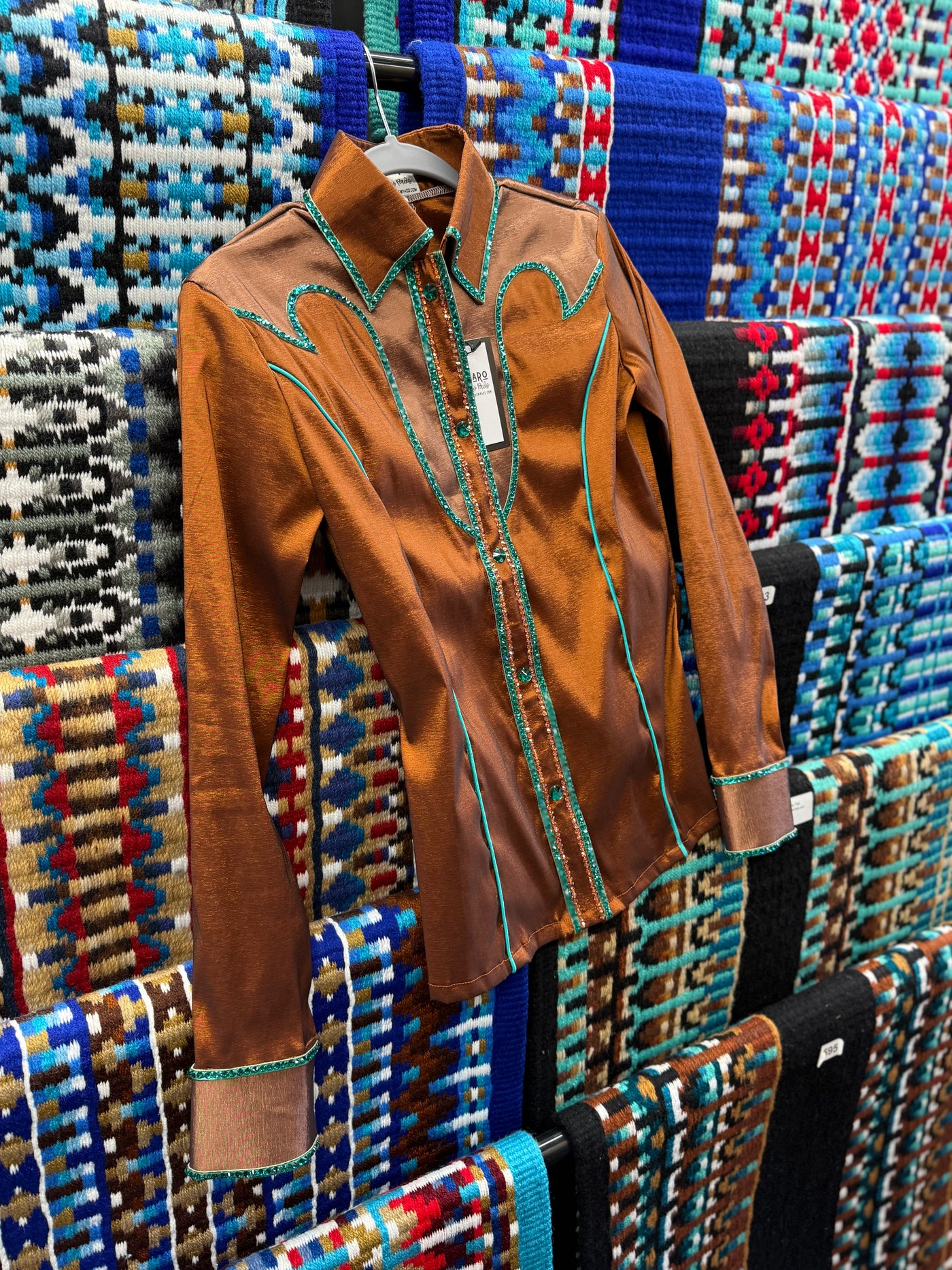 Two-toned Rust Taffeta hidden zip by Saguaro
