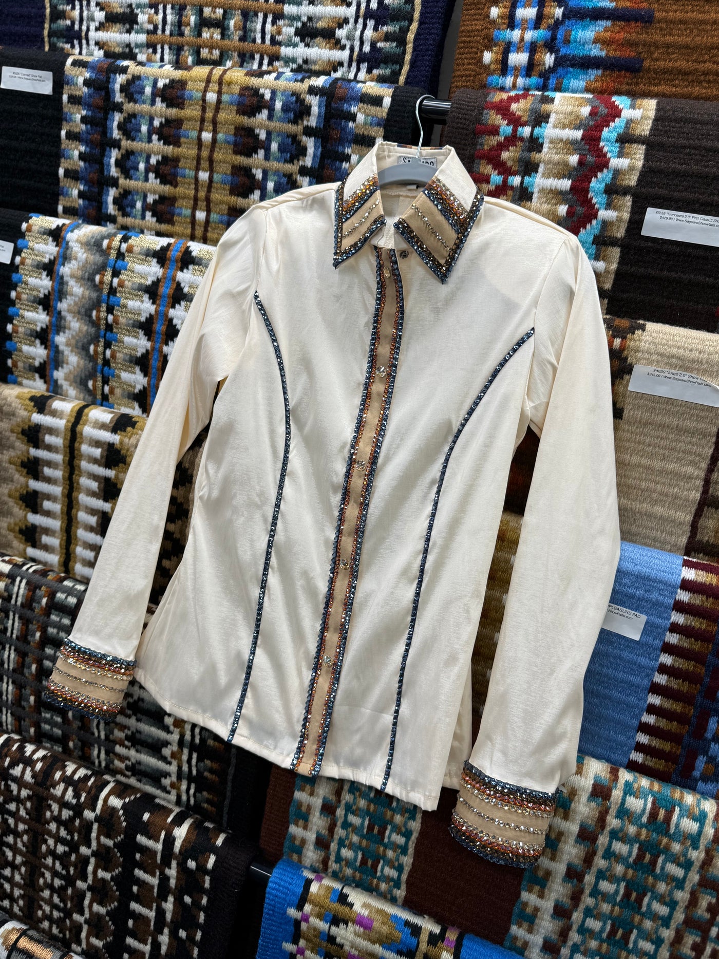 Cream Taffeta hidden zip by Saguaro