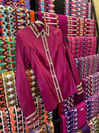 Raspberry Taffeta hidden zip by Saguaro