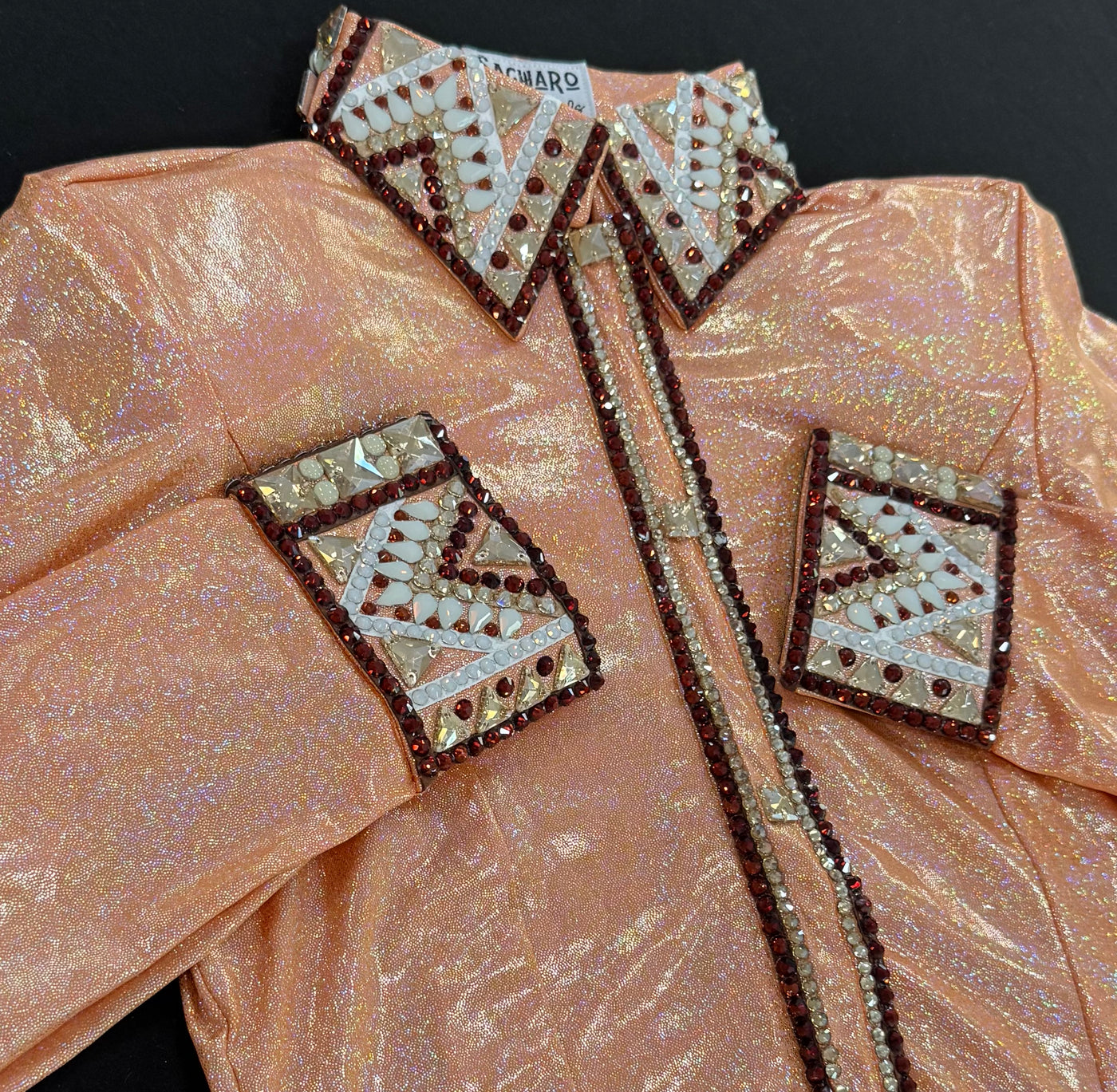 Peach Metallic hidden zip by Saguaro