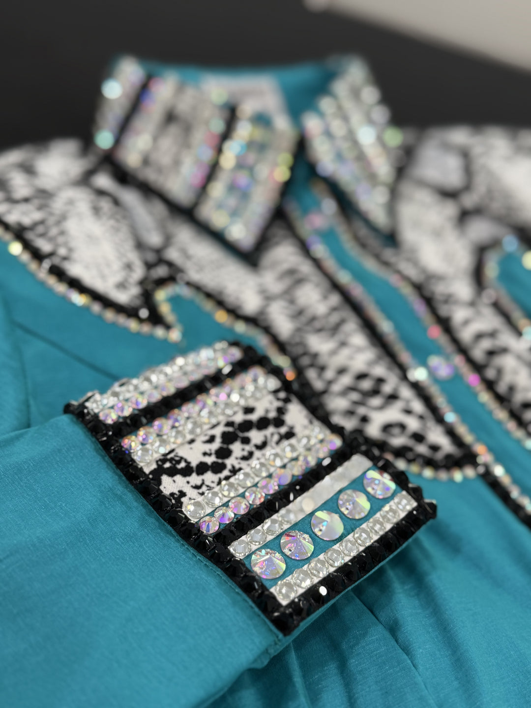 Turquoise Taffeta hidden zip by Saguaro