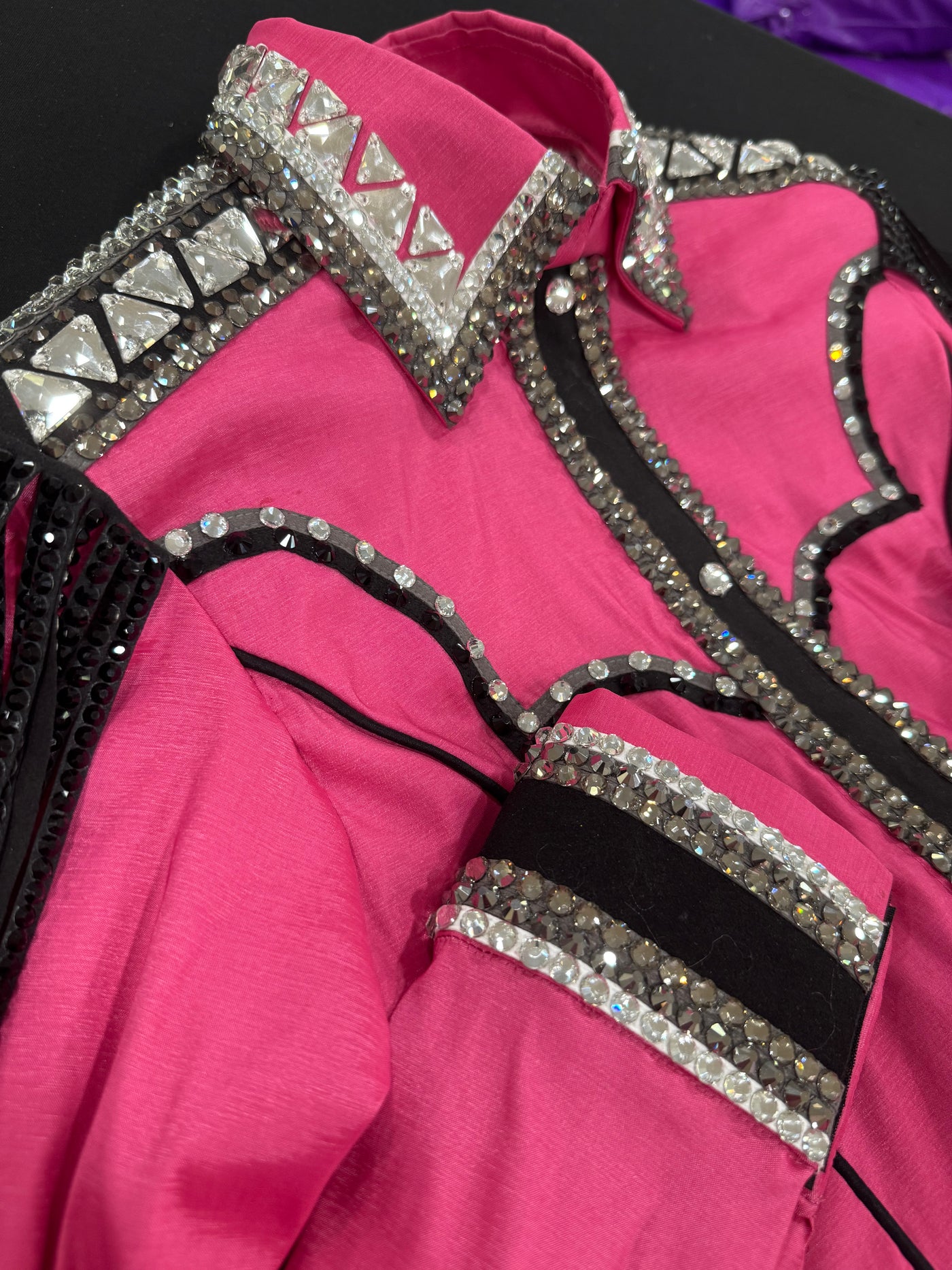 Hot Pink Taffeta hidden zip by Saguaro