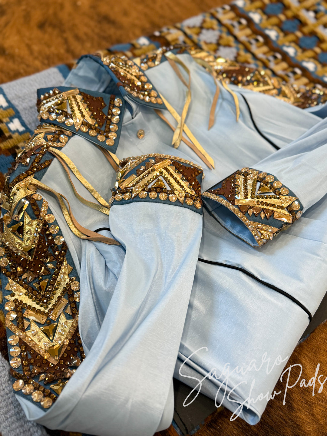 PRE-ORDER Blue Taffeta hidden zip by Saguaro (with matching pad)