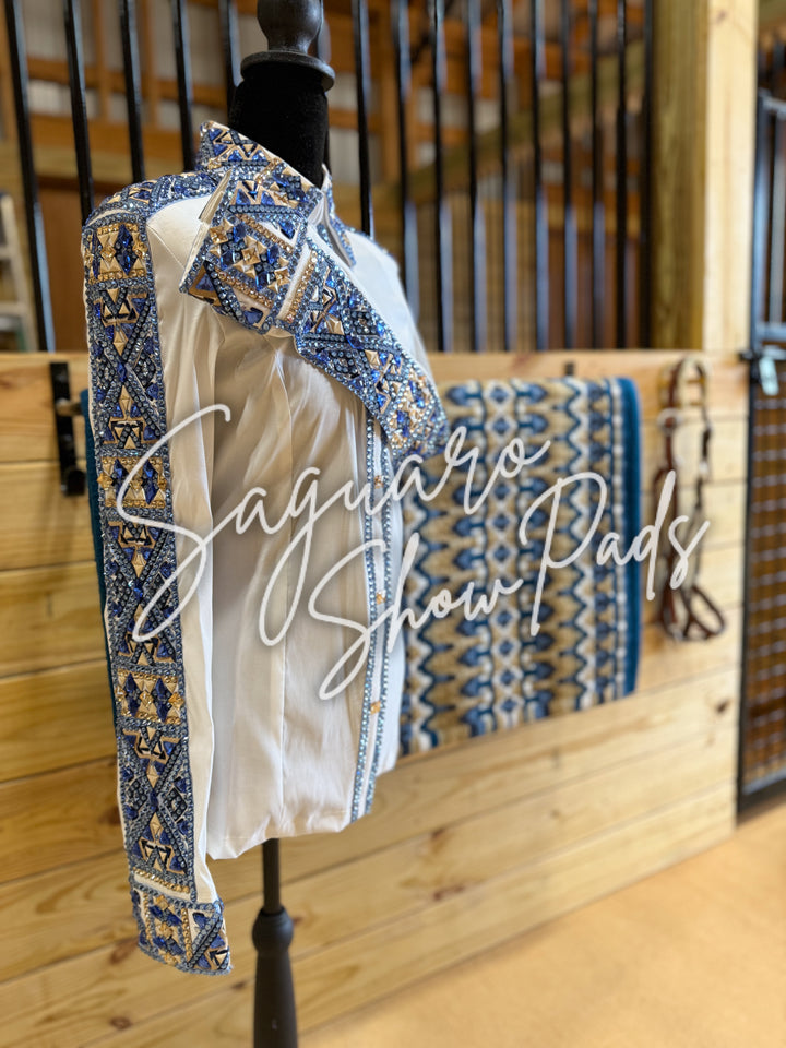 White Taffeta hidden zip by Saguaro (with matching pad)