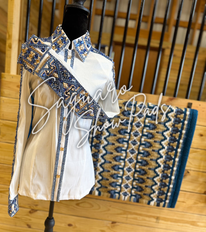 White Taffeta hidden zip by Saguaro (with matching pad)